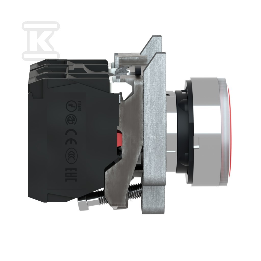 Przycisk płaski czerwony LED 110/120V, - XB4BW34G5